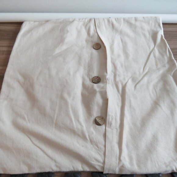 WEST ELM 100% Cotton Cream Black Abstract Embroidered Decor Throw Pillow Sham - Picture 8 of 12